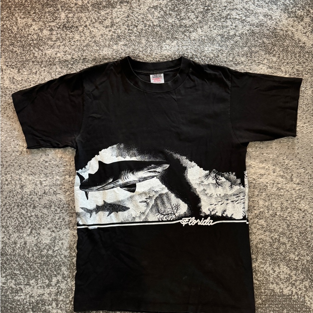 1987 Vintage Shark Print